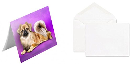 Tibetan Spaniel Dog Handmade Artwork Assorted Pets Greeting Cards and Note Cards with Envelopes for All Occasions and Holiday Seasons