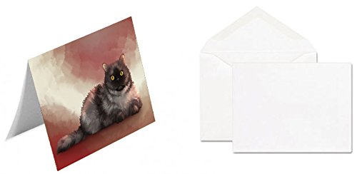 Selkirk Rex Cat Handmade Artwork Assorted Pets Greeting Cards and Note Cards with Envelopes for All Occasions and Holiday Seasons