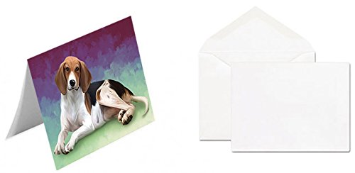 Treeing Walker Coonhound Dog Handmade Artwork Assorted Pets Greeting Cards and Note Cards with Envelopes for All Occasions and Holiday Seasons