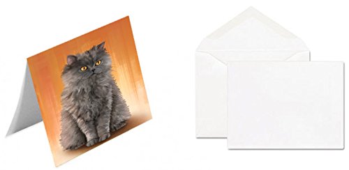 Selkirk Rex Cat Handmade Artwork Assorted Pets Greeting Cards and Note Cards with Envelopes for All Occasions and Holiday Seasons