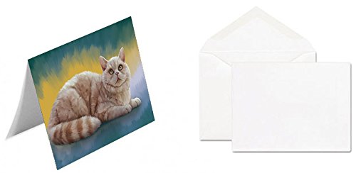 Selkirk Rex Cat Handmade Artwork Assorted Pets Greeting Cards and Note Cards with Envelopes for All Occasions and Holiday Seasons GCD48309