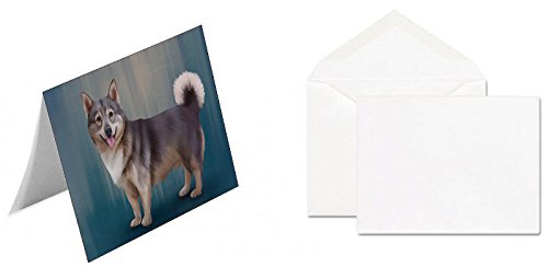 Swedish Vallhund Dog Handmade Artwork Assorted Pets Greeting Cards and Note Cards with Envelopes for All Occasions and Holiday Seasons