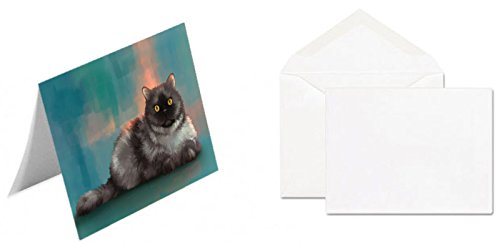 Selkirk Rex Cat Handmade Artwork Assorted Pets Greeting Cards and Note Cards with Envelopes for All Occasions and Holiday Seasons