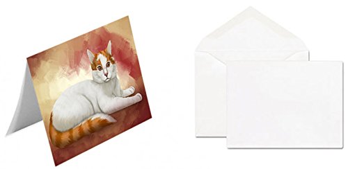 Turkish Van Cat Handmade Artwork Assorted Pets Greeting Cards and Note Cards with Envelopes for All Occasions and Holiday Seasons