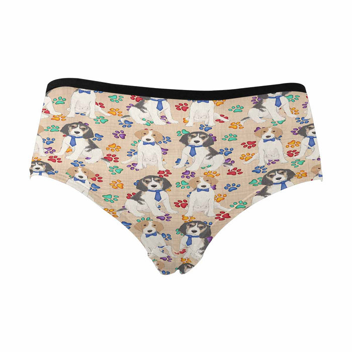 Treeing Walker Coonhound Dogs Blue  Women&#039;s High Waist Briefs (Model L26)