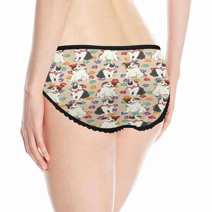 Border Collie Dogs Red  Women&#039;s All Over Print Classic Briefs