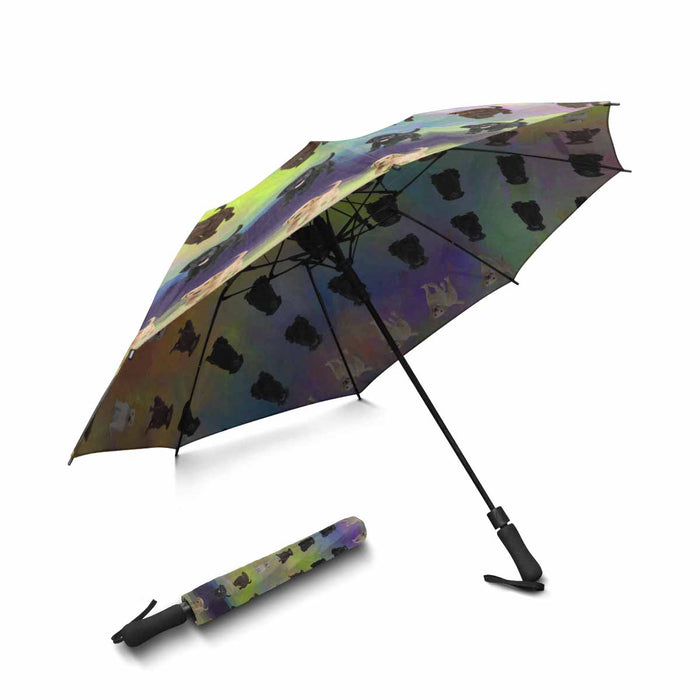 Labrador Dogs  Semi-Automatic Foldable Umbrella