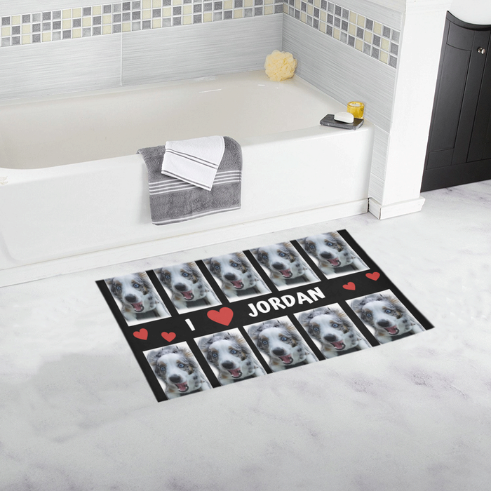 Custom Add Your Photo Here PET Dog Cat Photos on Bath Mat