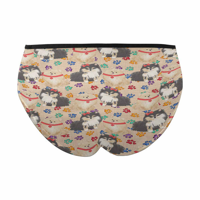 Pomeranian Dogs Red  Women&#039;s High Waist Briefs (Model L26)