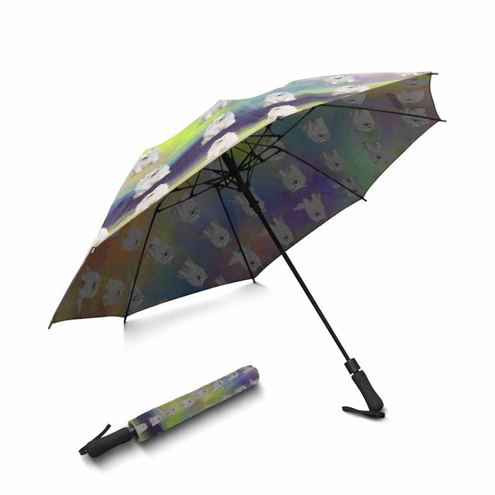 Samoyed Dogs  Semi-Automatic Foldable Umbrella