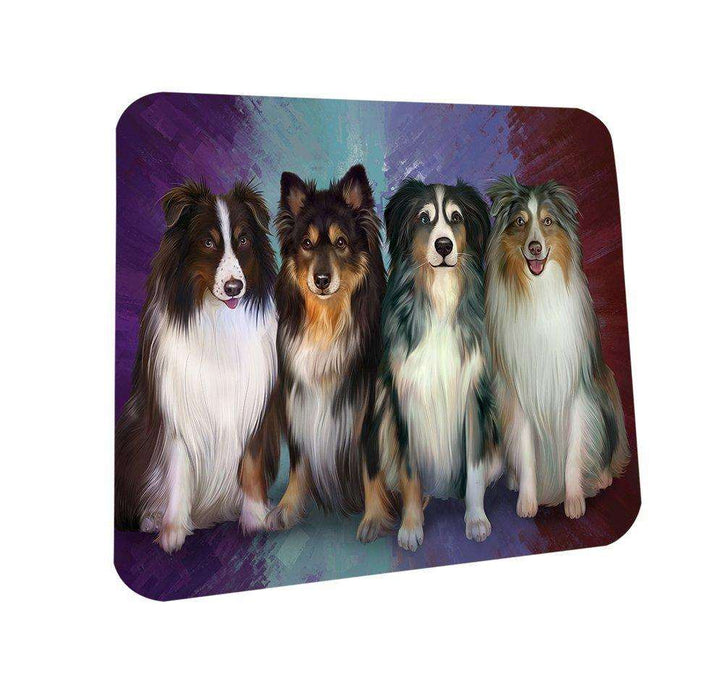 4 Australian Shepherds Dog Coasters Set of 4 CST48157