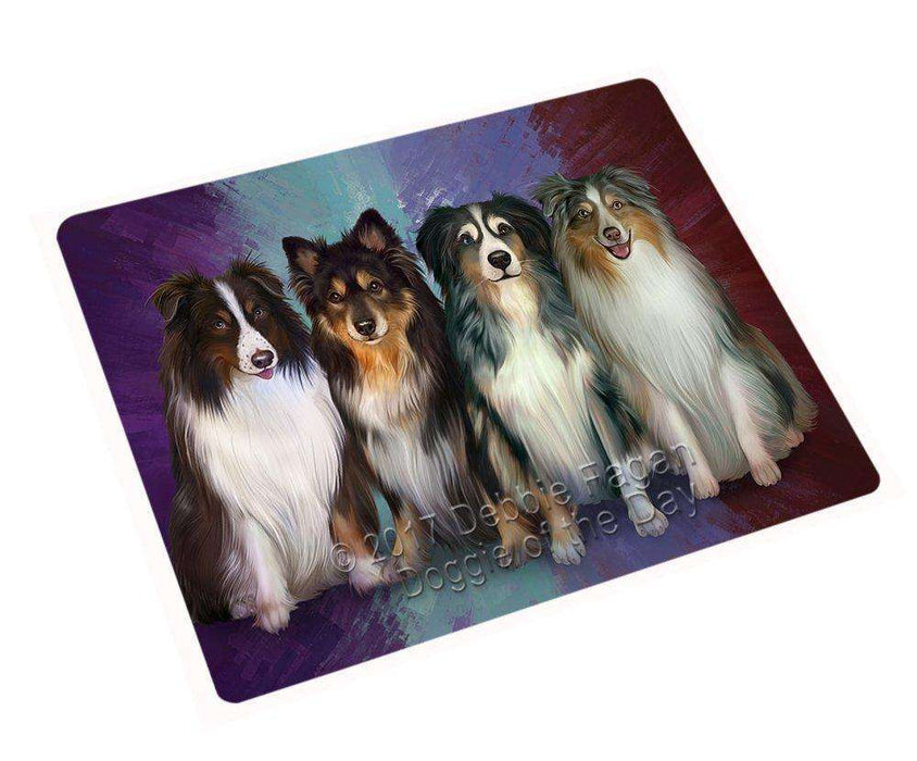 4 Australian Shepherds Dog Magnet Mini (3.5" x 2") MAGA48609