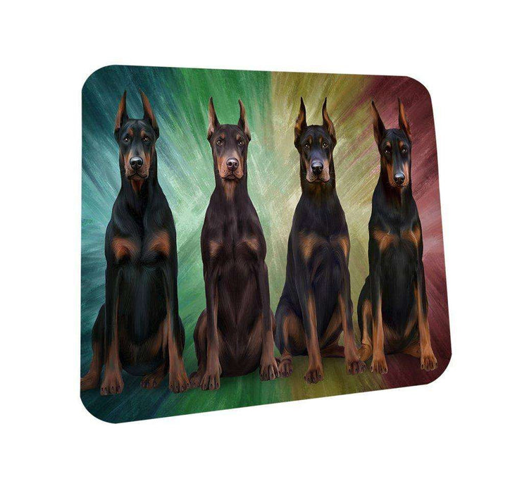 4 Doberman Pinschers Dog Coasters Set of 4 CST48188