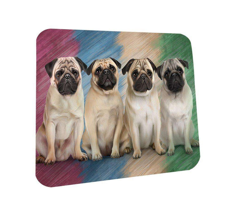 4 Pugs Dog Coasters Set of 4 CST48190