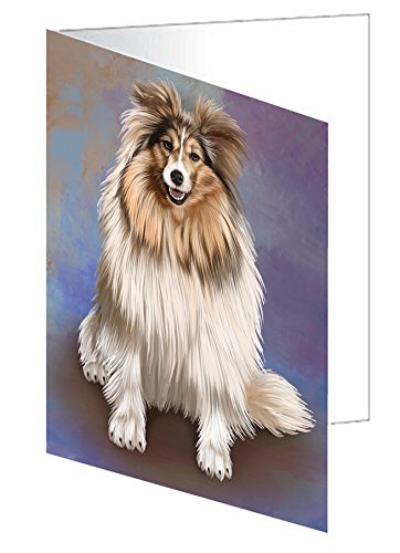 Shetland Sheepdogs Adult Dog Handmade Artwork Assorted Pets Greeting Cards and Note Cards with Envelopes for All Occasions and Holiday Seasons
