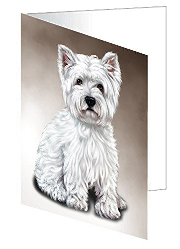 Westies Dog Handmade Artwork Assorted Pets Greeting Cards and Note Cards with Envelopes for All Occasions and Holiday Seasons