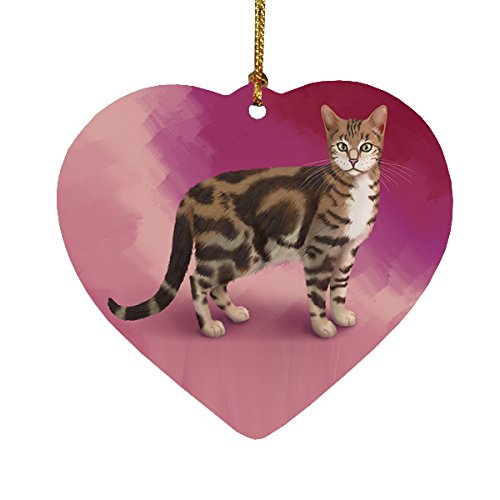 Sokoke Cat Heart Christmas Ornament HPOR48130