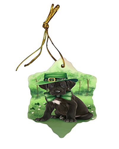 St. Patricks Day Irish Portrait Great Dane Dog Star Porcelain Ornament SPOR48803