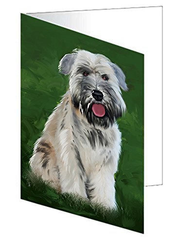 Soft Coated Wheaten Terrier Dog Handmade Artwork Assorted Pets Greeting Cards and Note Cards with Envelopes for All Occasions and Holiday Seasons D389