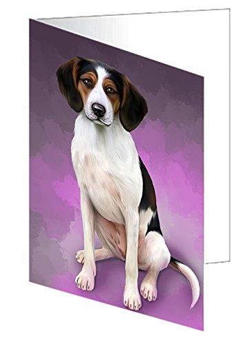 Treeing Walker Coonhounds Dog Handmade Artwork Assorted Pets Greeting Cards and Note Cards with Envelopes for All Occasions and Holiday Seasons D176