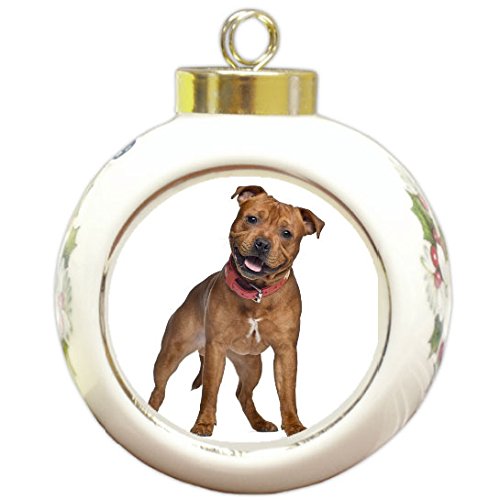 Staffordshire Bull Terrier Christmas Holiday Ornament
