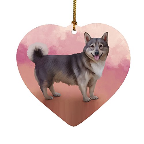 Swedish Vallhund Dog Heart Christmas Ornament HPOR48136