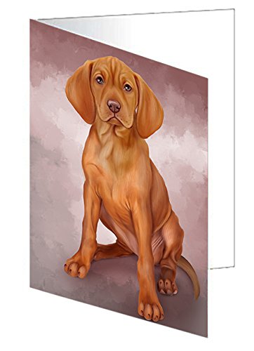 Vizsla Dog Handmade Artwork Assorted Pets Greeting Cards and Note Cards with Envelopes for All Occasions and Holiday Seasons