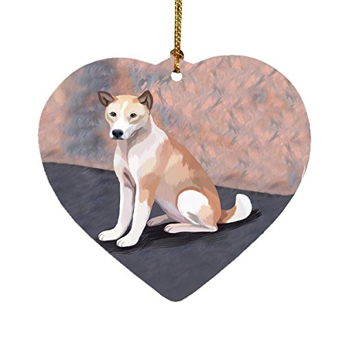 Telomian Dog Heart Christmas Ornament