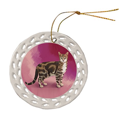 Sokoke Cat Ceramic Doily Ornament DPOR48130