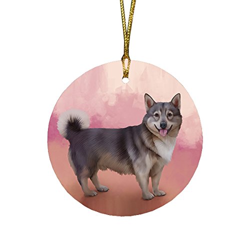Swedish Vallhund Dog Round Christmas Ornament RFPOR48127
