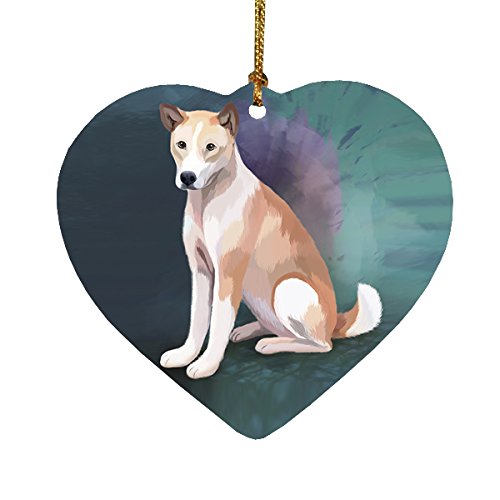 Telomian Dog Heart Christmas Ornament