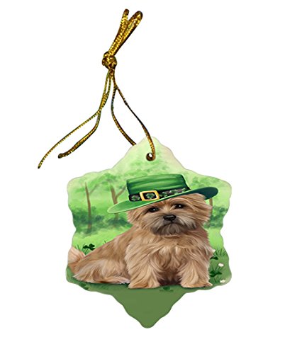 St. Patricks Day Irish Portrait Cairn Terrier Dog Star Porcelain Ornament SPOR48750