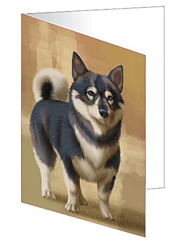 Swedish Vallhund Dog Handmade Artwork Assorted Pets Greeting Cards and Note Cards with Envelopes for All Occasions and Holiday Seasons