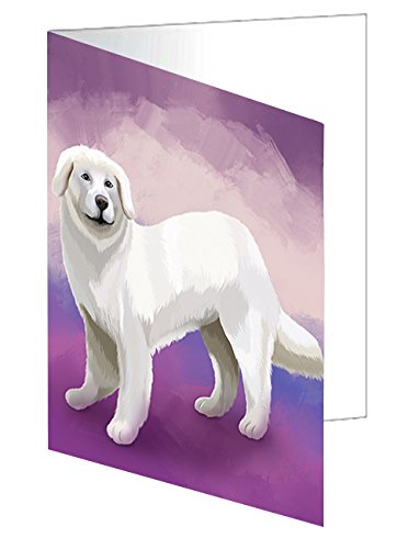 Slovensky Cuvac Dog Handmade Artwork Assorted Pets Greeting Cards and Note Cards with Envelopes for All Occasions and Holiday Seasons GCD48393