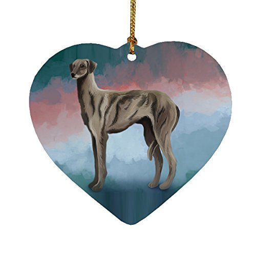 Sloughi Dog Heart Christmas Ornament HPOR48127