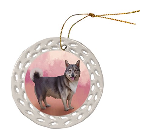 Swedish Vallhund Dog Ceramic Doily Ornament DPOR48136