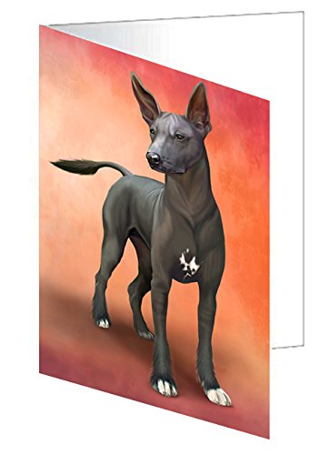 Xoloitzcuintli Mexican Haireless Dog Handmade Artwork Assorted Pets Greeting Cards and Note Cards with Envelopes for All Occasions and Holiday Seasons