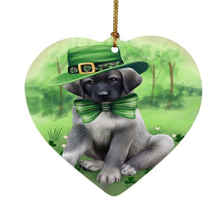 St. Patricks Day Irish Portrait Anatolian Shepherd Dog Heart Christmas Ornament HPOR48455