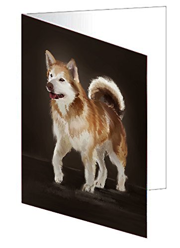 Siberian Husky Dog Handmade Artwork Assorted Pets Greeting Cards and Note Cards with Envelopes for All Occasions and Holiday Seasons