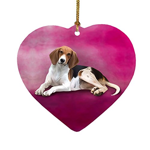Treeing Walker Coonhound Dog Heart Christmas Ornament