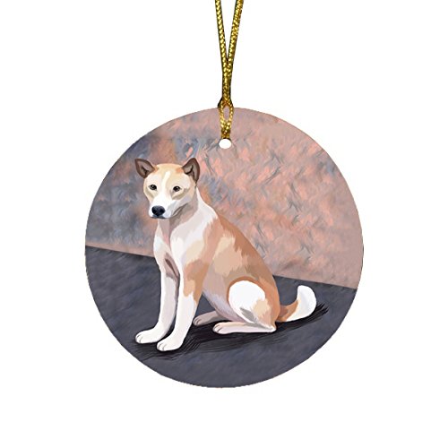 Telomian Dog Round Christmas Ornament