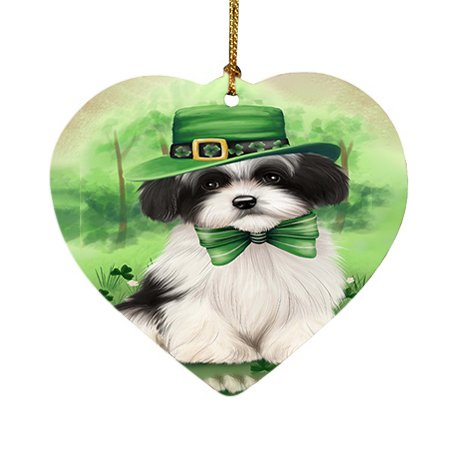 St. Patricks Day Irish Portrait Havanese Dog Heart Christmas Ornament HPOR48818