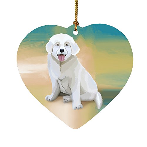 Slovensky Cuvac Puppy Heart Christmas Ornament HPOR48129