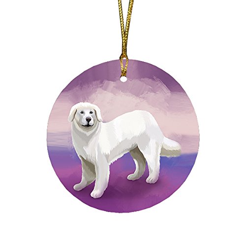 Slovensky Cuvac Dog Round Christmas Ornament RFPOR48120