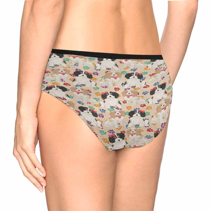 Cavalier King Charles Spaniel Dogs Red  Women&#039;s High Waist Briefs (Model L26)