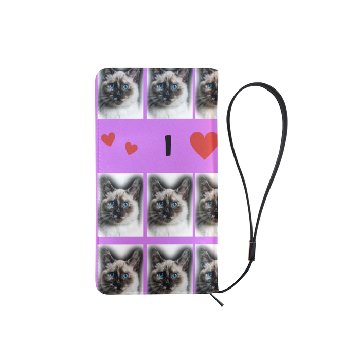 Custom Add Your Photo Here PET Dog Cat Photos on Women's Clutch Wallet