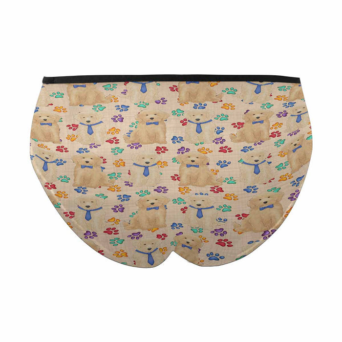 Goldendoodle Dogs Blue  Women&#039;s High Waist Briefs (Model L26)