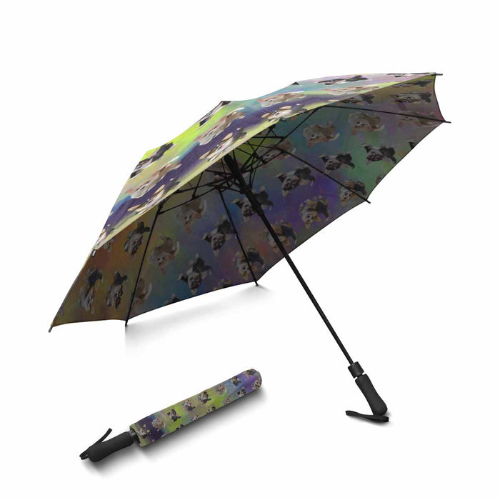 Pembroke Welsh Corgi Dogs  Semi-Automatic Foldable Umbrella
