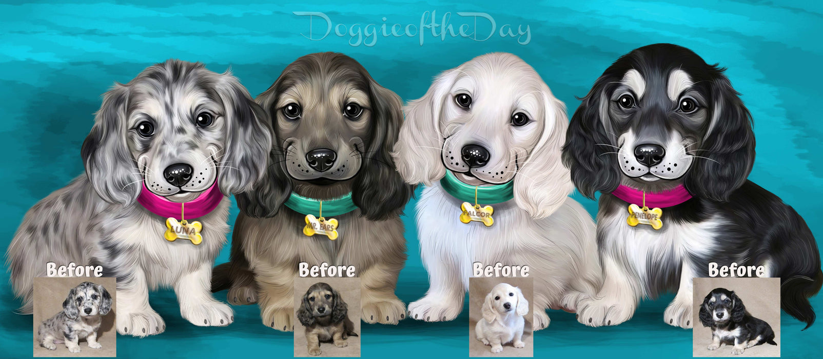 Digital Caricature PERSONALIZED Painting PET PORTRAIT! Custom Pet Photo Dog or Cat Art