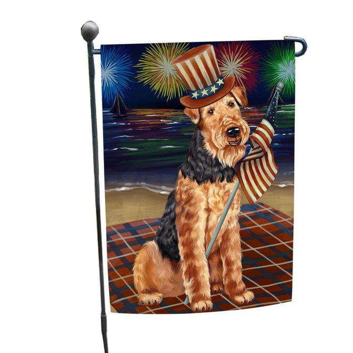 4th of July Firework Airedale Terrier Dog Garden Flag GFLG48108